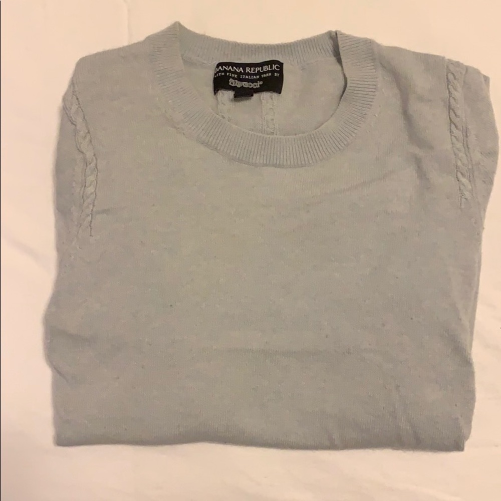 Light blue long sleeve banana republic sweater